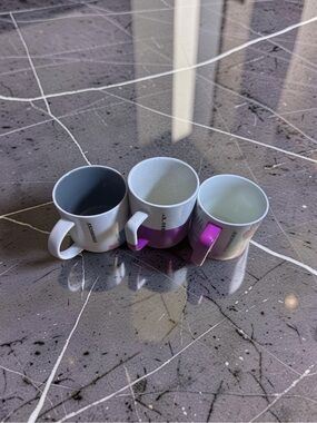 Starbucks Coffee Mugs Collectable Set of 3 - Floral / City/ Unique - Pre Owned !